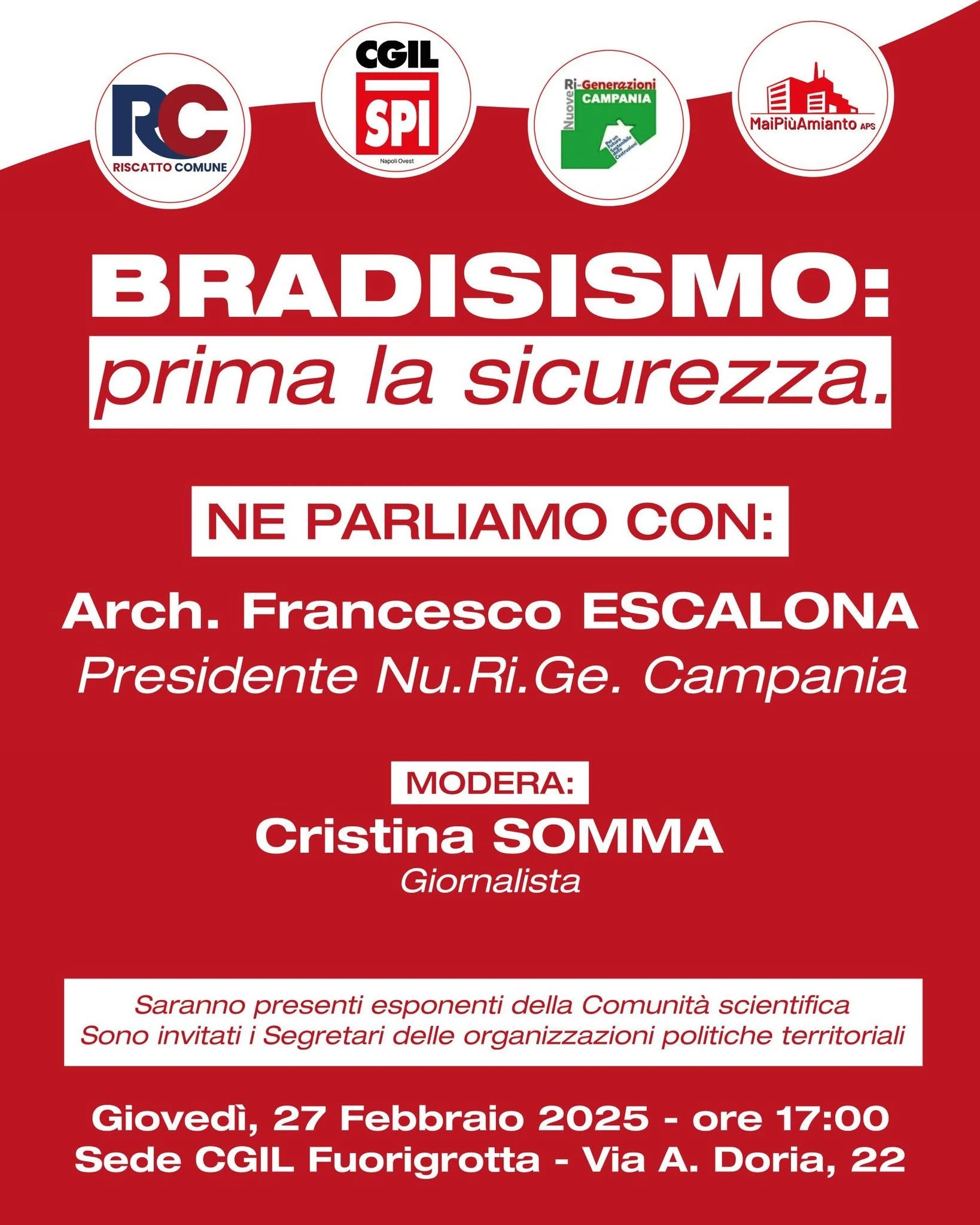Bravissimo, prima la sicurezza: